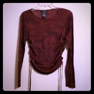Kenneth cole sheer side cinch top